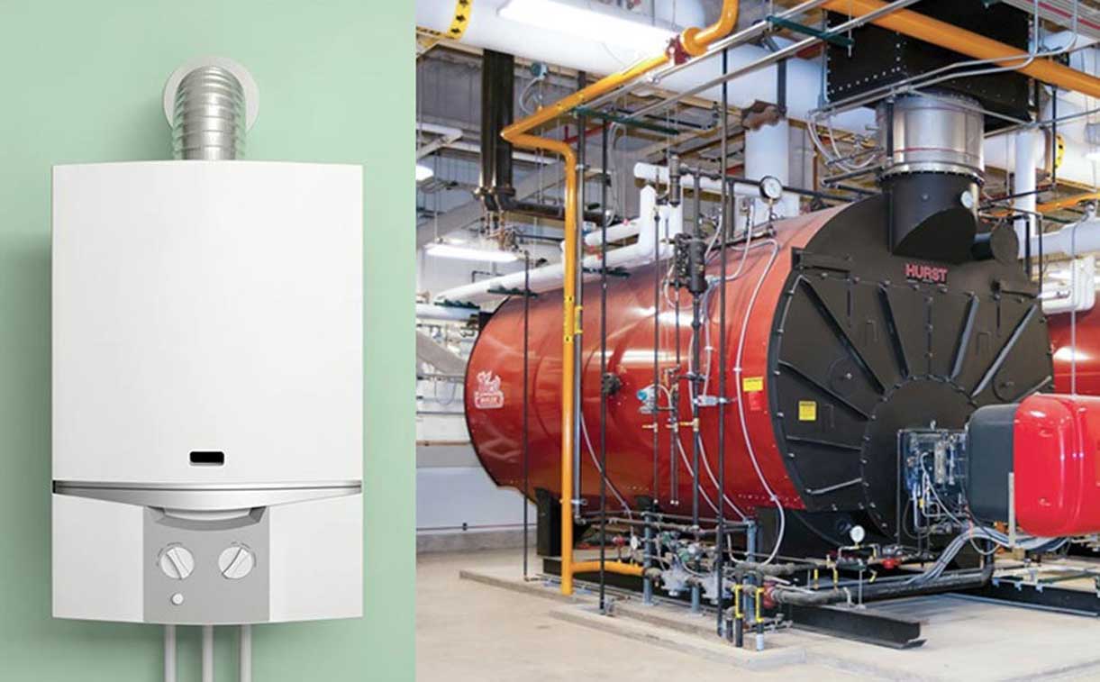 تفاوت پکیج زمینی با دیگ موتور خانه