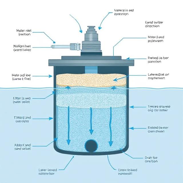 طرز کار فیلتر شنی استخری 3 ساختار فیلتر شنی استخر چگونه است؟