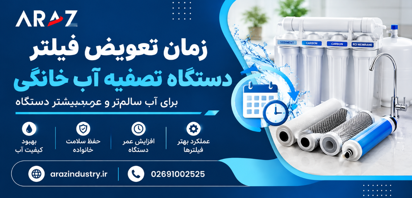 زمان تعویض فیلتر دستگاه تصفیه آب خانگی